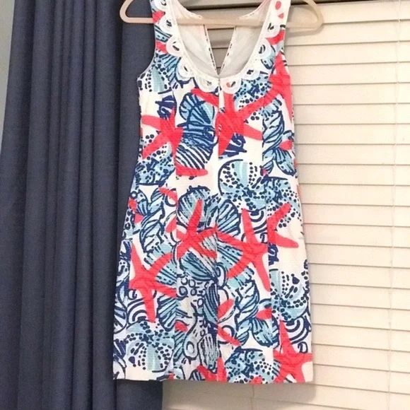 Lilly Pulitzer Size 0 She Shells Janice Shift Dress w/Lace Excellent Condition - Picture 7 of 16